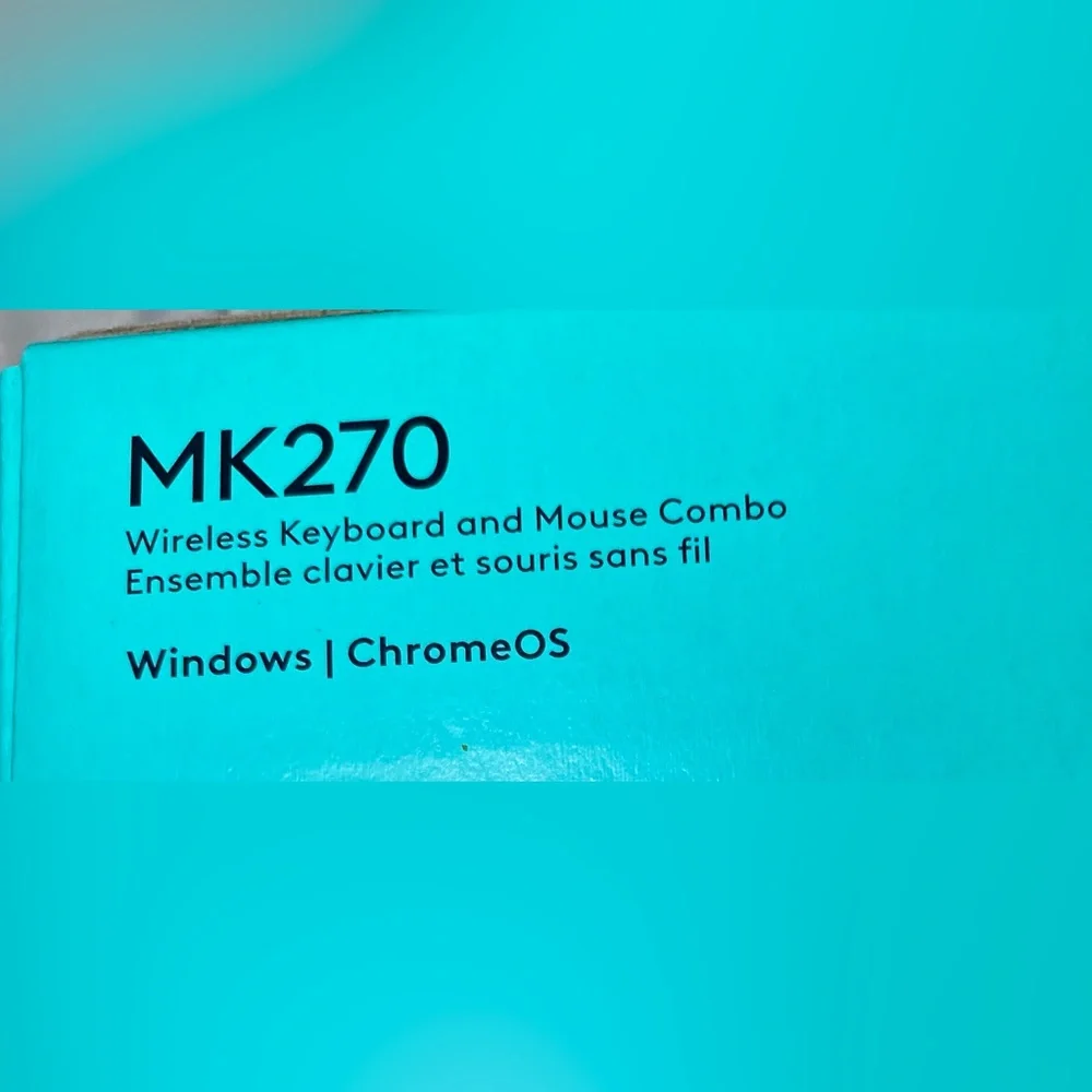 Logitech MK270 Wireless Keyboard and Mouse Combo - Black on Teal Box